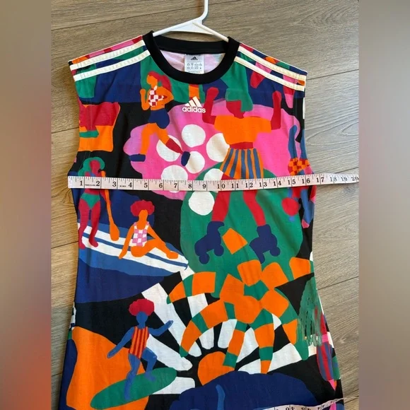 adidas x Farm Rio Multicolor Graphic Midi Dress - Picture 10 of 13